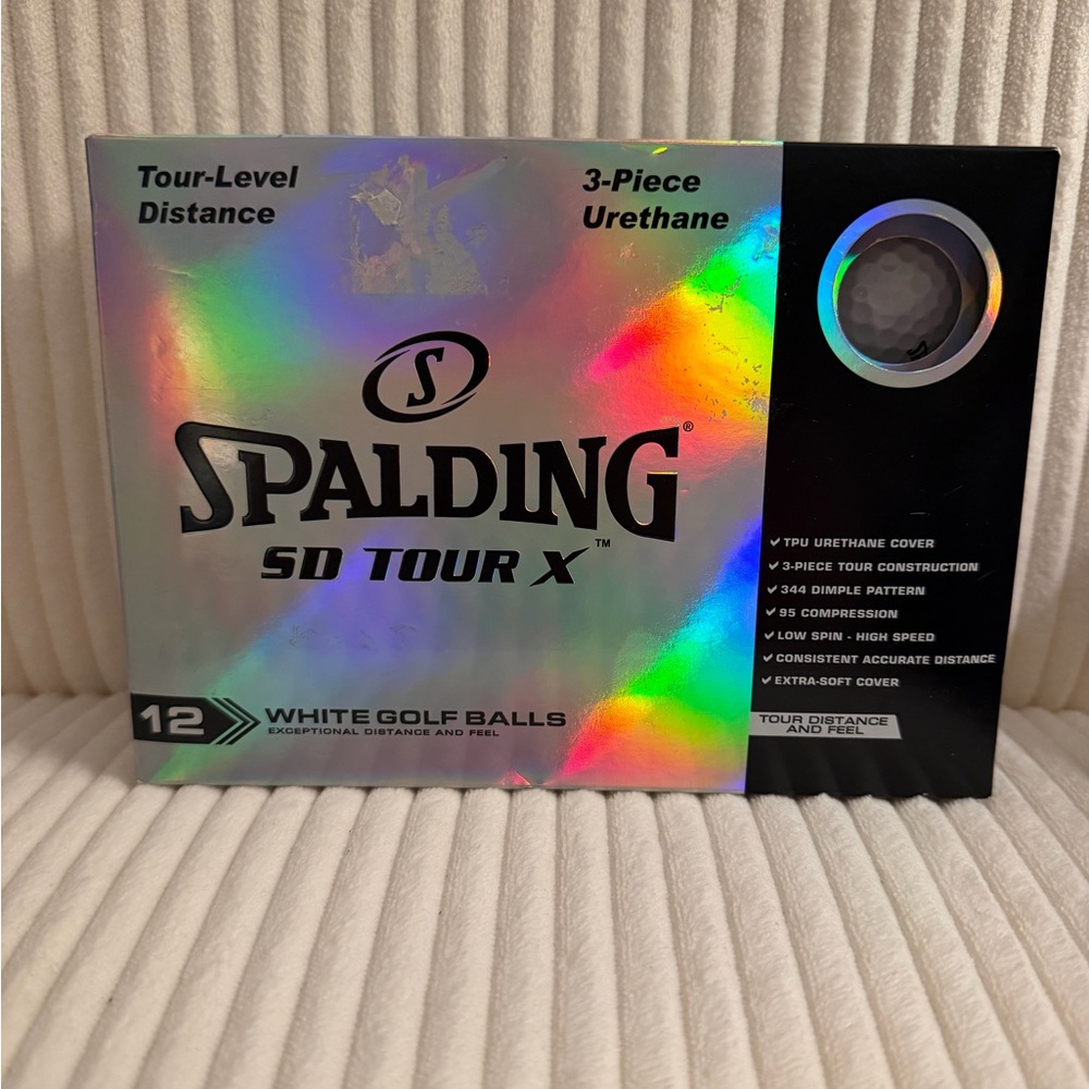 Spalding SD Tour X Black Golf Ball Box of 12